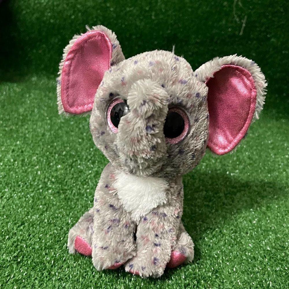 TY The Beanie Boo's Collection SPECKS the Speckled Elephant Collectable Plush 7"